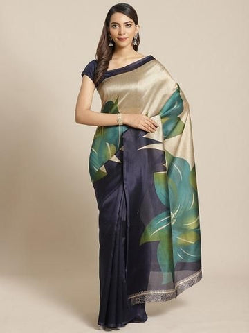Beautiful Printed Mysore Silk Saree Roposo Clout